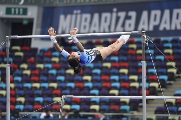 Azərbaycanın daha iki gimnastı Niderlandda qızıl medal qazanıb