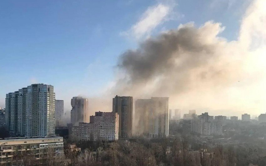 Kiyevdə hava limanı yaxınlığında partlayış olub