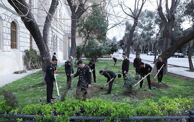 Dövlət Xidməti növbəti dəfə ağacəkmə aksiyası keçirdi - Fotolar