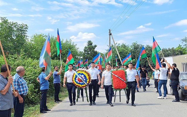 I Qarabağ müharibəsi şəhidi dəfn olunur - Fotolar