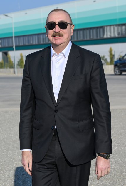 Prezident İlham Əliyev Ağdam Sənaye Parkında “Saloğlu Qarabağ” MMC-nin istehsal müəssisəsinin təməlini qoyub
