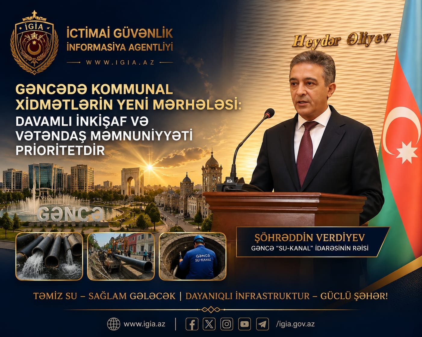 Gəncədə Kommunal Xidmətlərin Yeni Mərhələsi: Davamlı İnkişaf və Vətəndaş Məmnuniyyəti Prioritetdir